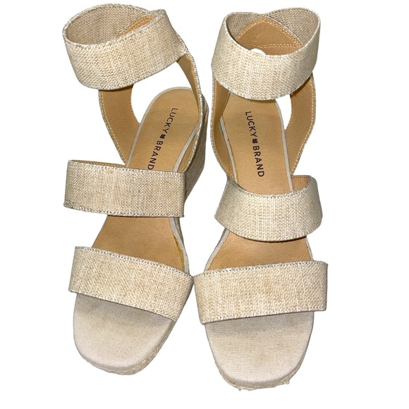 🎉HP🎉Lucky Brand Wedge Sandals - Picture 2 of 8